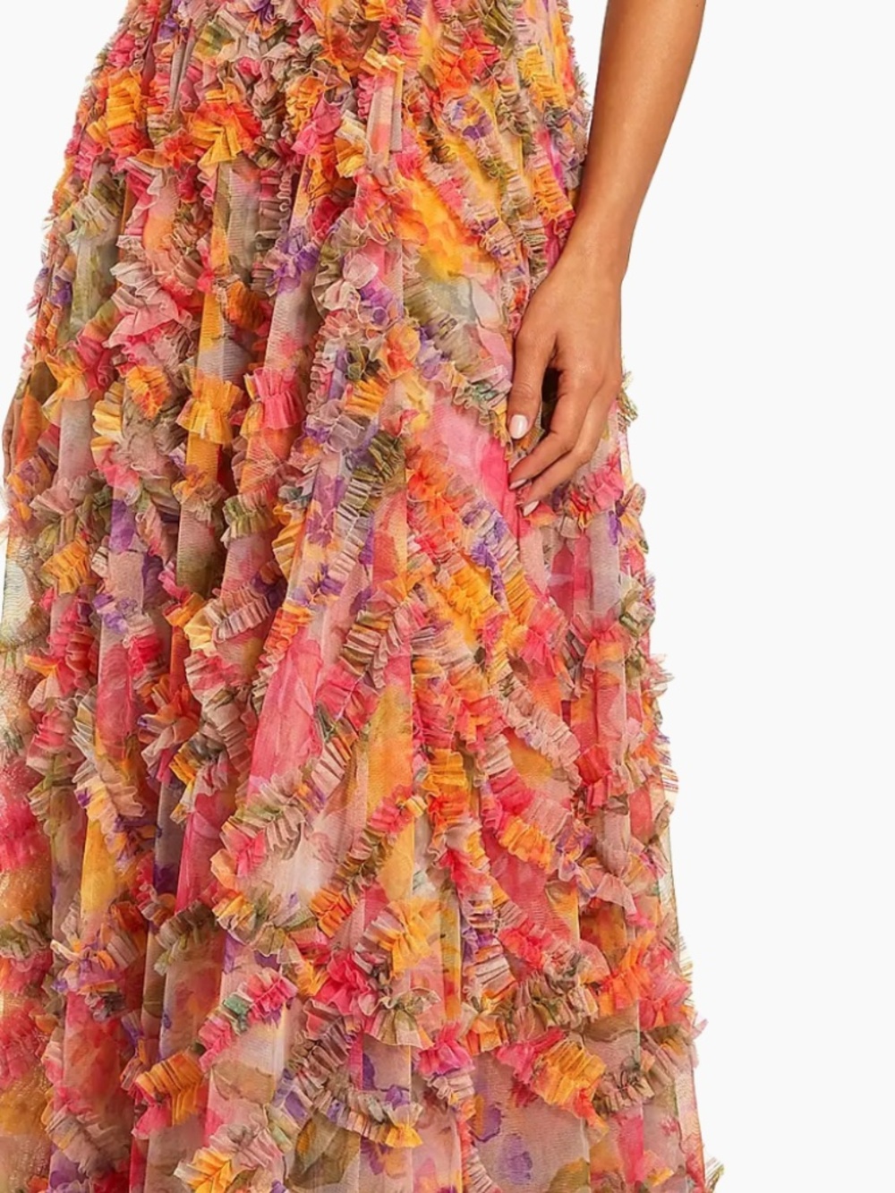 Macduggal floral v neck maxi dress 10 - Picture 3 of 8